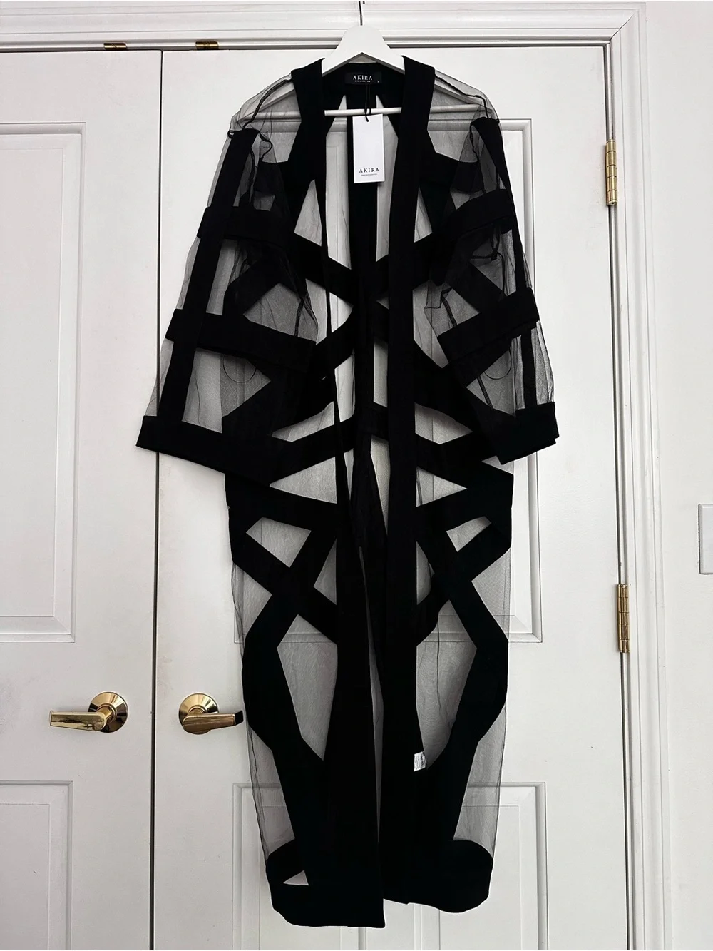 AKIRA Meshin Around Sheer Mesh Duster Cardigan NWT Medium - Picture 1 of 10
